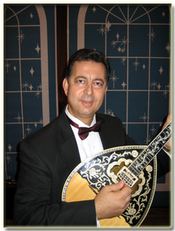 Nicos Nicolaides, bandleader of the orchestra